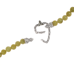 Connemara Marble Irish Beaded Necklace with Clasp, Sterling silver
