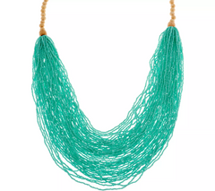Joan Rivers Turquoise Seedbead Layered 32" Necklace