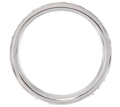 Stainless Steel December-Blue Birthstone Eternity Crystal Ring Size 7