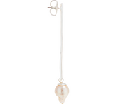 RLM White Bronze Cultured Pearl Stick Earrings