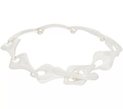 RLM Bronze Heart Link White bronze Bracelet, Large