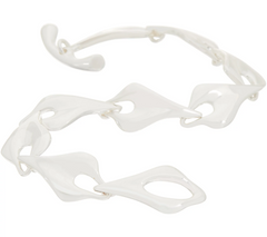 RLM Bronze Heart Link White bronze Bracelet, Large