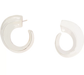 RLM White Bronze Front Facing  Hoop Earrings