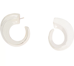 RLM White Bronze Front Facing  Hoop Earrings