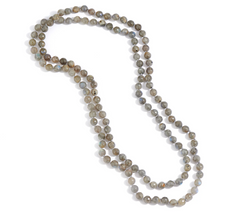 Dee Berkley 50" Labradorite Bead Necklace