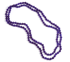 Dee Berkley 50" Purple Quartzite Bead Necklace