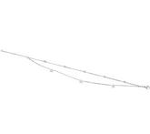 Steel by Design Bitty Star Motif Double Row Ankle Bracelet Adjustable