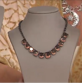 Kirks Folly Dazzle Me Gunmetal Necklace, Midnight