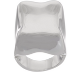 RLM Bronze Rectangle Tablet Ring, White Color, Size 9