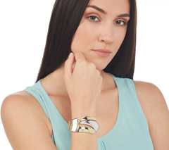RLM Bronze Two-Tone Silver/Gold Hinged Cuff Avg