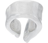UNOde50 Silvertone Band Ring -The Crevice X-Large