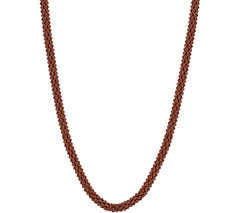Collar de plata esterlina marrón chocolate coreano de 56 cm (22")