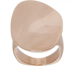 Bronzo Italia Rose Tone Organic Oval Bronze Ring, Size 5