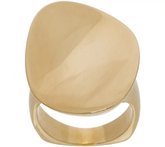 Anillo ovalado de bronce orgánico Bronzo Italia, talla 5