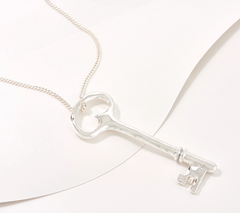 Collar de bronce blanco con llave de bronce RLM