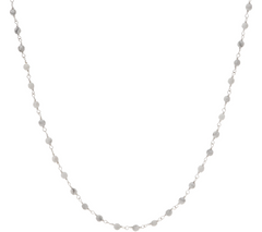 Italian Silver 20" Sterling Silver White Howlite Gemstone Necklace