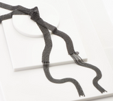 LOGO Links by Lori Goldstein Legacy Mesh Scarf GunMetal Necklace