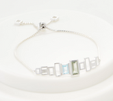 Solvar Sterling Silver and Multi- Gemstone Bracelet