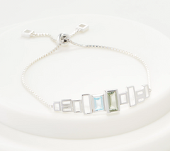 Solvar Sterling Silver and Multi- Gemstone Bracelet