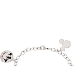 Mickey's 90th Birthday Mickey & Minnie Charm Bracelet Bracelet, 8"