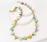 LOGO Links by Lori Goldstein Legacy Triangles Antiqued Goldtone Necklace