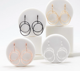 Joan Rivers Set of 4 Double Circle Hoop Earrings