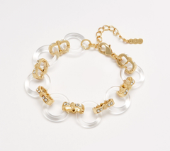 Grace Kelly Collection Simulated Crystal Circle Link Bracelet
