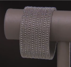 Susan Graver Bead Multi Strand Silvertone Bracelet, Average: 7-1/4"