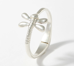 UNOde50 Silvertone Dragonfly Cuff -Fly Fly