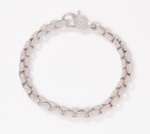 Sterling Silver Diamond-Cut Box Chain Bracelet, Size 8"