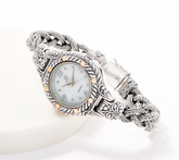Artisan Crafted Braided Watch w/ 18K Gold Accents Sterling Silver