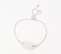 Generation Gems Opaque Gemstone Adjustable Bracelet Sterling Silver