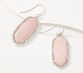 Generation Gems Sterling Silver Pink Opal Gemstone Fancy Cabochon Earrings