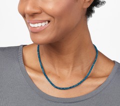 Affinity Gems Sterling Silver Tanzanite Beaded  Necklace, 18"