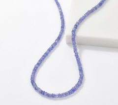 Affinity Gems Sterling Silver Tanzanite Beaded  Necklace, 18"