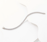 Diamonique 100 Facet "Dreams Come True" Platinum Clad Bracelet, Small 6-3/4"