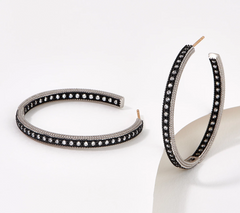 FREIDA ROTHMAN Sterling Silver Classic 40mm Hoop Earrings