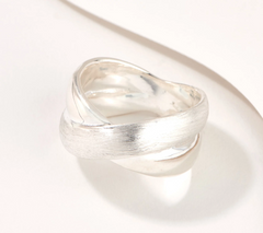 UltraFine Polished and Satin Two Row Band Ring Size 10