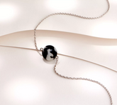 Generation Gems Opaque White Buffalo Gemstone Solitaire Bead SS Necklace