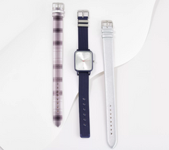 Isaac Mizrahi Live! Watch with S/3 Navy Interchangeable Straps
