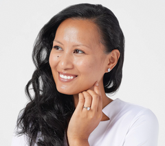 Diamonique Sterling Silver Oval Cut 3-Piece Gift Set, Size 8