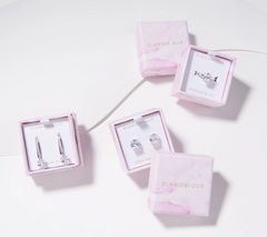 Diamonique Sterling Silver Oval Cut 3-Piece Gift Set, Size 8