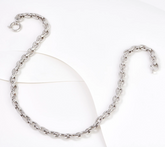 Sterling Silver Textured Rolo 20" Necklace by Silver Style