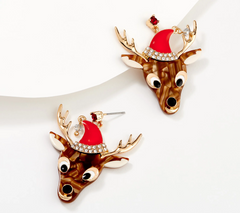 Reindeer Holiday Fashion Earrings