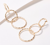 Gold-Over Sterling Silver Triple Twisted Hoop Earrings by Silver Style