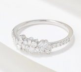 Affinity Diamonds Sterling silver Mixed Cut Band Ring, 0.30 cttw, Size 6