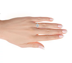 Diamonique Sterling Silver Emerald Cut Engagement Ring Size 9