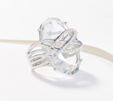 Kirks Folly Starfire Silvertone-plated brass Ring, Size 5