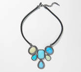 Attitudes by Renee Turquoise Cabochon Bib Necklace