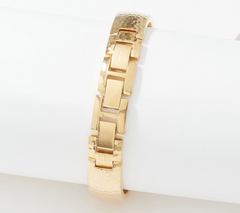 Ecclissi Gold Tone Sterling Silver Textured Watch